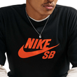 Camiseta Masculina Nike SB Logo Preto Laranja PRETO-CV7539-014- -4-